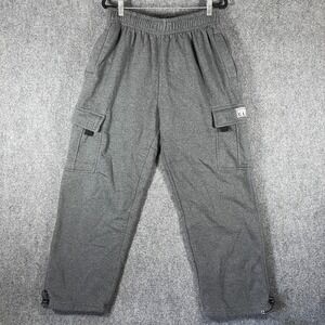 Pro Club Heavyweight Sweatpants Gray Cargo Pants Mens Size XL #2519